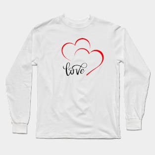 Love Heart Valentine s Day Long Sleeve T-Shirt